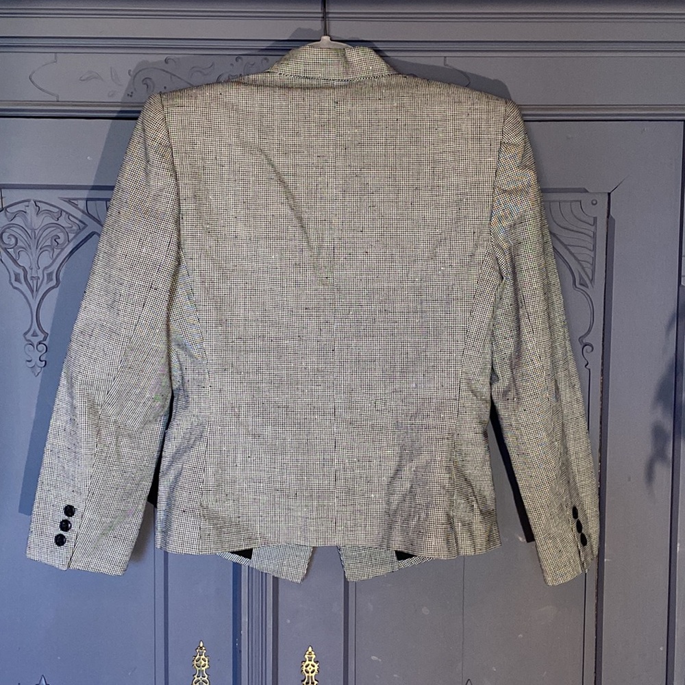 Kasper for A.S.L Patterned Jacket With Shoulder Pads - Picture 6 of 12